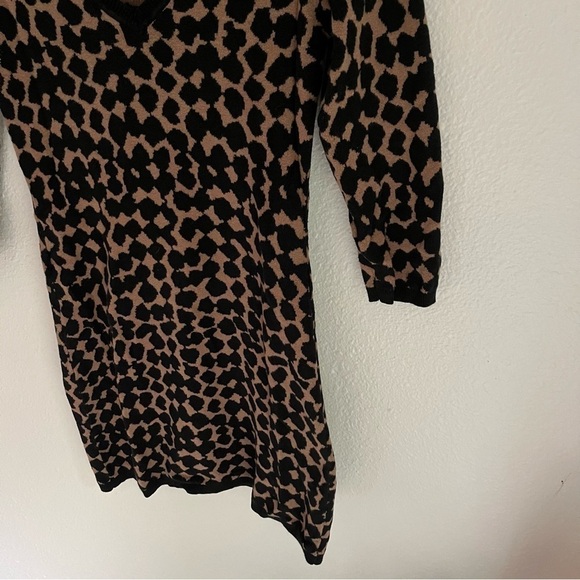 Vintage Max Studio Mini Knit Animal Print Dress - Picture 6 of 10